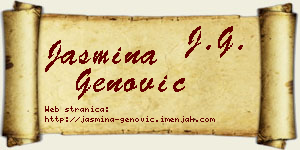 Jasmina Genović vizit kartica